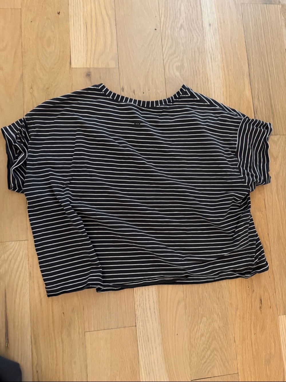 Lululemon Striped Short-Sleeve Boxy Tee - Black & White